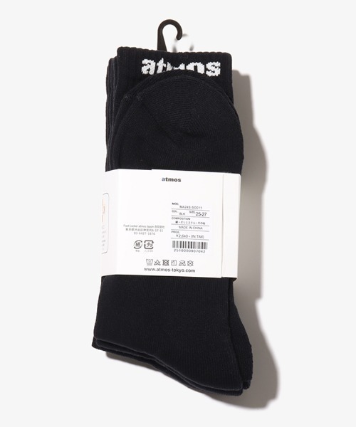 atmos(アトモス)の「atmos SMALL JACQUARD LOGO 3P SOCKS / アトモス スモール ジャガード ロゴ 3P ソックス(ソックス/靴下・メンズ・ホワイト/ブラック・25-27)」の5枚目の写真