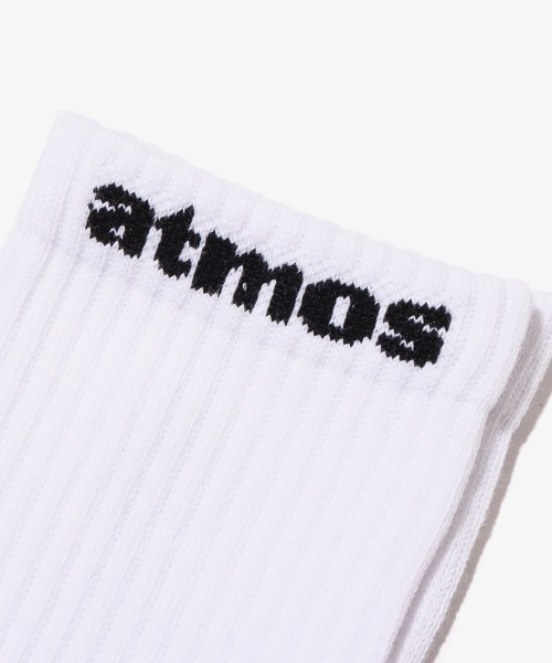 atmos(アトモス)の「atmos SMALL JACQUARD LOGO 3P SOCKS / アトモス スモール ジャガード ロゴ 3P ソックス(ソックス/靴下・メンズ・ホワイト/ブラック・25-27)」の6枚目の写真