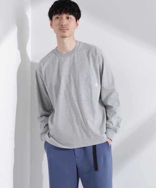 NANO universe(ナノユニバース)の「「NJ/CLUB」 ベーシックポケットロングスリーブTシャツ(Tシャツ/カットソー・メンズ・ホワイト/ブラック/グレー・M/L)」の3枚目の写真