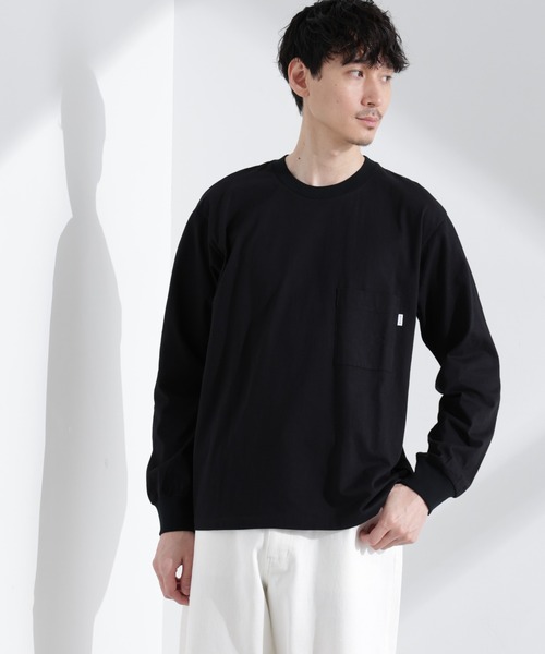 NANO universe(ナノユニバース)の「「NJ/CLUB」 ベーシックポケットロングスリーブTシャツ(Tシャツ/カットソー・メンズ・ホワイト/ブラック/グレー・M/L)」の2枚目の写真