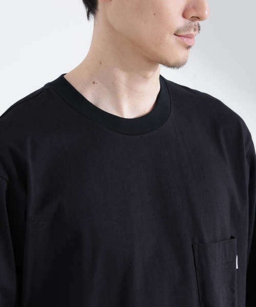NANO universe(ナノユニバース)の「「NJ/CLUB」 ベーシックポケットロングスリーブTシャツ(Tシャツ/カットソー・メンズ・ホワイト/ブラック/グレー・M/L)」の8枚目の写真