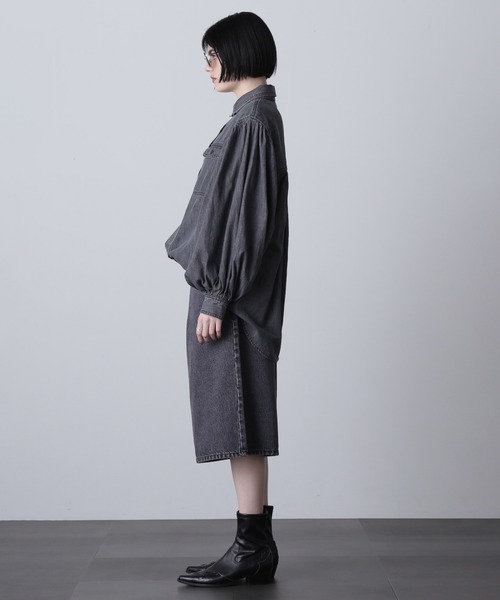 ROSE BUD（ローズバッド）の「(GENE HEAVENS)バミューダ ハーフ デニム パンツ（デニムパンツ・レディース・ブルー/ブラック・S/M/L）」の6枚目の写真