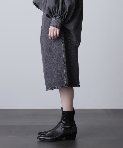 ROSE BUD（ローズバッド）の「(GENE HEAVENS)バミューダ ハーフ デニム パンツ（デニムパンツ・レディース・ブルー/ブラック・S/M/L）」の8枚目の写真