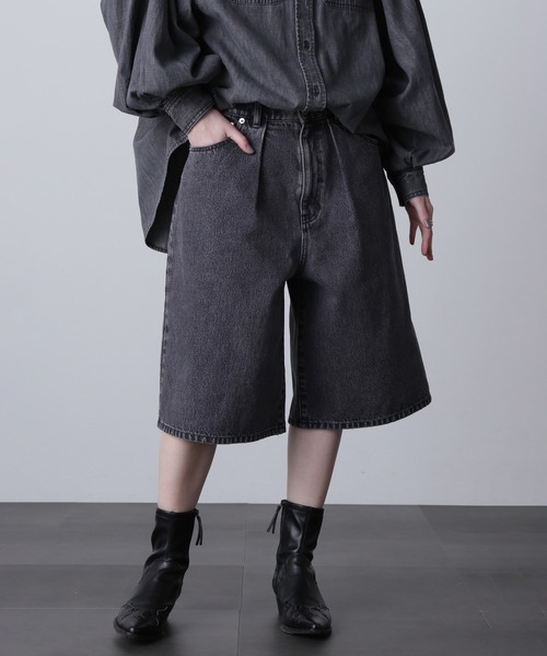 ROSE BUD（ローズバッド）の「(GENE HEAVENS)バミューダ ハーフ デニム パンツ（デニムパンツ・レディース・ブルー/ブラック・S/M/L）」の20枚目の写真