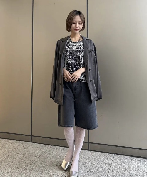 ROSE BUD（ローズバッド）の「(GENE HEAVENS)バミューダ ハーフ デニム パンツ（デニムパンツ・レディース・ブルー/ブラック・S/M/L）」の22枚目の写真