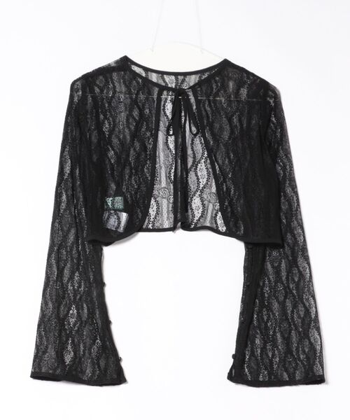 ストレッチレースロングスリーブ2WAYボレロ（カーディガン/ボレロ