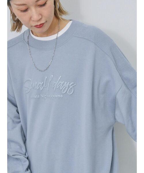 美品⭐︎WAAC プルオーバー サマンサモスモス ブルー Samansa Mos2 blue ◎ヴィンテージライク裏毛