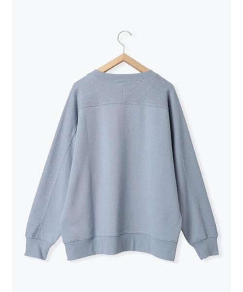 Samansa Mos2 blue（サマンサモスモスブルー）の「裏毛発泡ラメロゴプルオーバー（Tシャツ/カットソー・レディース・ミント/オフホワイト/ブルー/チャコールグレー/トップグレー・F）」の10枚目の写真