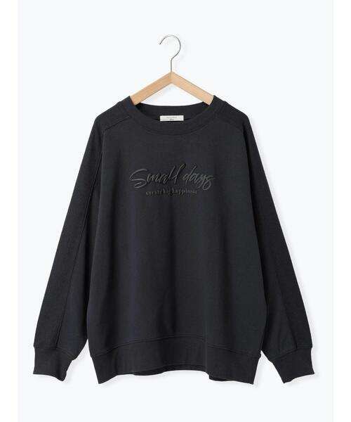 Samansa Mos2 blue（サマンサモスモスブルー）の「裏毛発泡ラメロゴプルオーバー（Tシャツ/カットソー・レディース・ミント/オフホワイト/ブルー/チャコールグレー/トップグレー・F）」の19枚目の写真