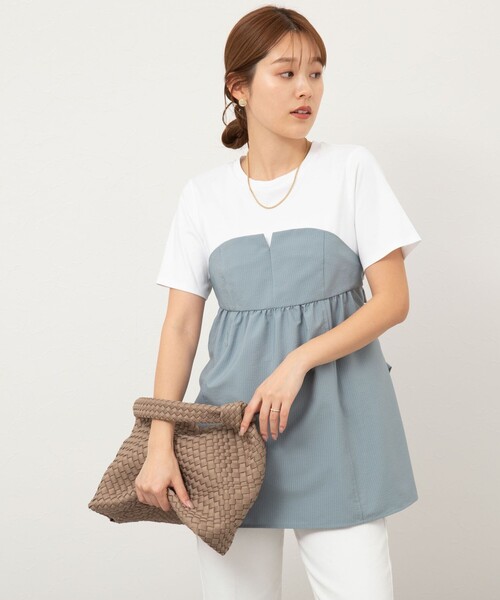 セール】【追加】◇【WEB先行発売】ビスチェ風コンビTシャツ（T