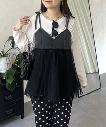 prose verse | チュールドッキングデニムビスチェ(キャミソール)