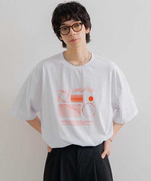 SINSS（シンス）の「Geometric design T-shirt / ジオメトリックデザインTシャツ（Tシャツ/カットソー・メンズ・C/D/E/F/A/H/B/G/I・SMALL/MEDIUM/LARGE/X-SMALL/XX-SMALL）」の21枚目の写真