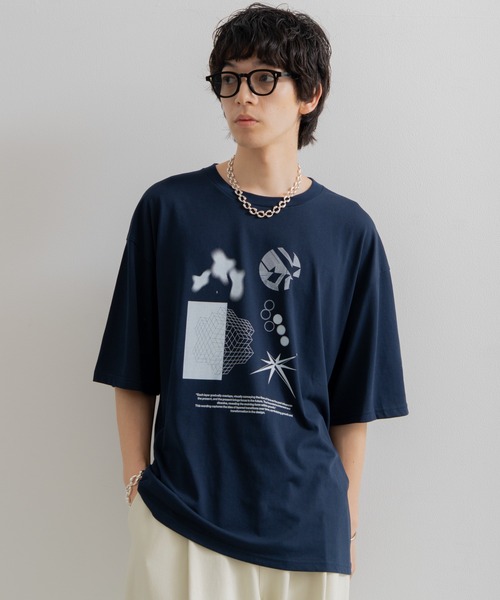 セール】Geometric design T-shirt / ジオメトリックデザインT
