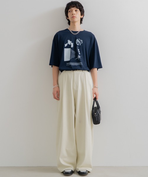 SINSS（シンス）の「Geometric design T-shirt / ジオメトリックデザインTシャツ（Tシャツ/カットソー・メンズ・C/D/E/F/A/H/B/G/I・SMALL/MEDIUM/LARGE/X-SMALL/XX-SMALL）」の12枚目の写真