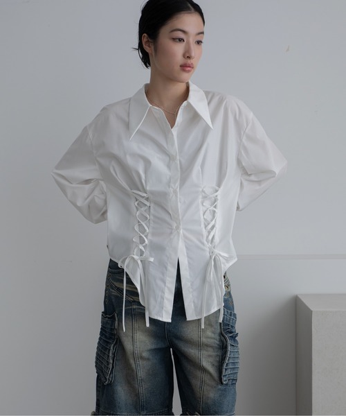 Riisa 6月発送になります 31 Sons de mode シャツワンピース 2025春夏新作 フリルカラー