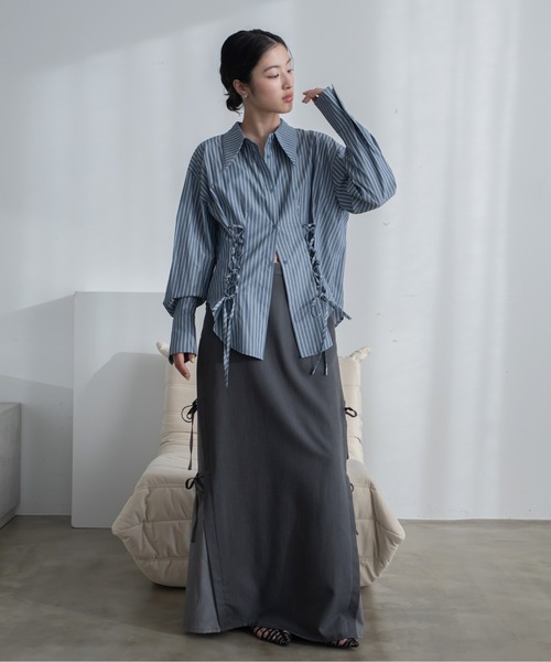 セール】レースアップバリモアシャツ（シャツ/ブラウス）｜VACANCY