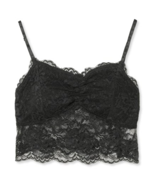 LILY BROWN(リリーブラウン)の「カップ付きレースインナー(キャミソール・レディース・ブラック/ラベンダー・FREE)」の1枚目の写真