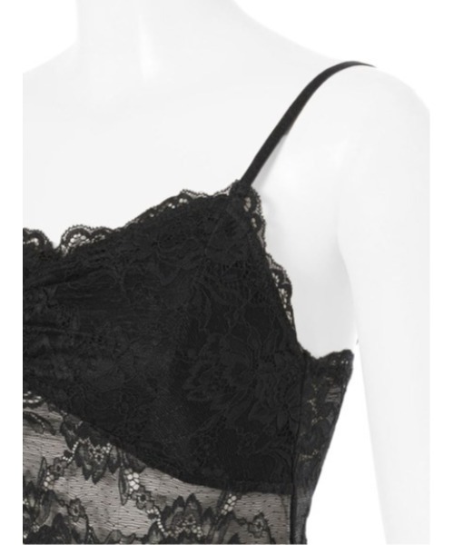 LILY BROWN(リリーブラウン)の「カップ付きレースインナー(キャミソール・レディース・ブラック/ラベンダー・FREE)」の7枚目の写真