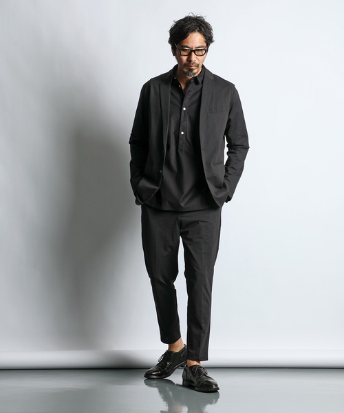 The DUFFER of ST.GEORGE（ザダファーオブセントジョージ）の「TECHNICAL MESH SET UP BASIC FIT SLACKS：セットアップ テクニカルメッシュ ベーシックスラックス（スラックス・メンズ・ブラック/チャコールグレー・SMALL/X-LARGE/LARGE/MEDIUM）」の14枚目の写真