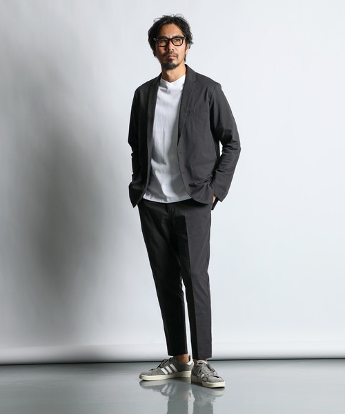 The DUFFER of ST.GEORGE（ザダファーオブセントジョージ）の「TECHNICAL MESH SET UP BASIC FIT SLACKS：セットアップ テクニカルメッシュ ベーシックスラックス（スラックス・メンズ・ブラック/チャコールグレー・SMALL/X-LARGE/LARGE/MEDIUM）」の12枚目の写真