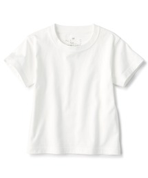 ベビー あたまするっと 天竺編みクルーネック半袖Tシャツ 無地
