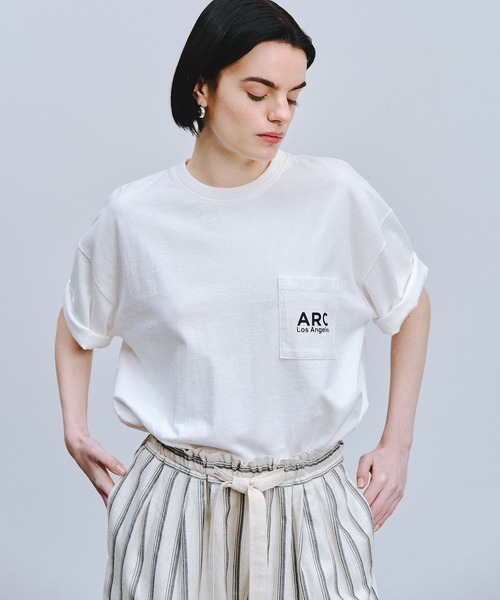 AMERICAN RAG CIE（アメリカンラグシー）の「【AMERICAN RAG CIE】3H Tシャツ（ユニセックス）（Tシャツ/カットソー・レディース・ホワイト/ブラック・LARGE/MEDIUM）」の3枚目の写真