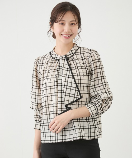 Jayro（ジャイロ）の「フロッキーチェックブラウス（シャツ/ブラウス・レディース・ブラック/オフホワイト・M）」の19枚目の写真