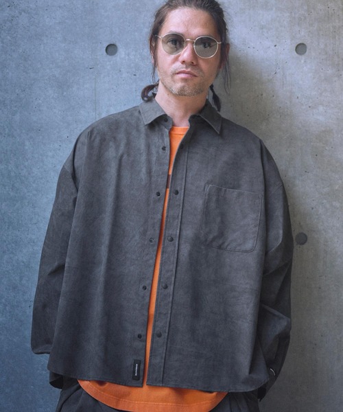 ADAM PATEK（アダムパテック）の「ms6011-uneven dyeing shirt シャツ（シャツ/ブラウス・メンズ・グレー/ブラック/ホワイト・2/1）」の3枚目の写真