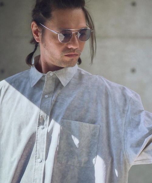 ADAM PATEK（アダムパテック）の「ms6011-uneven dyeing shirt シャツ（シャツ/ブラウス・メンズ・グレー/ブラック/ホワイト・2/1）」の5枚目の写真