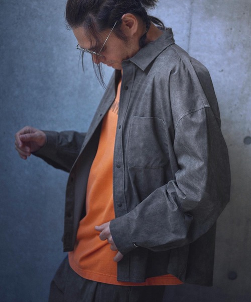 ADAM PATEK（アダムパテック）の「ms6011-uneven dyeing shirt シャツ（シャツ/ブラウス・メンズ・グレー/ブラック/ホワイト・2/1）」の9枚目の写真