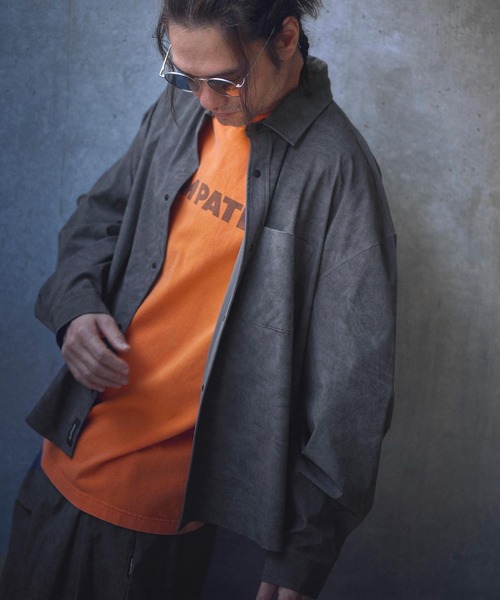 ADAM PATEK（アダムパテック）の「ms6011-uneven dyeing shirt シャツ（シャツ/ブラウス・メンズ・グレー/ブラック/ホワイト・2/1）」の10枚目の写真