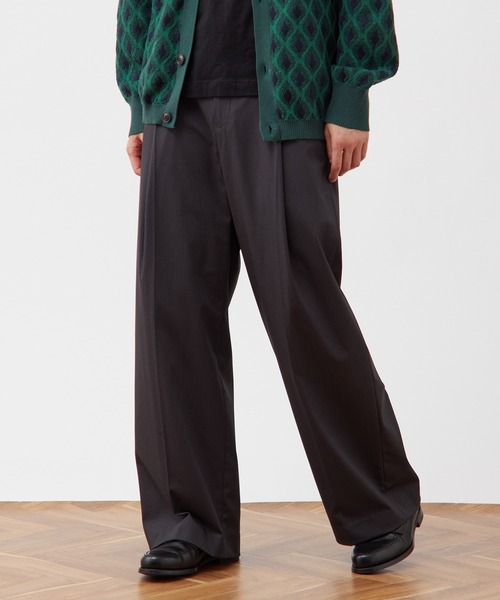 B.C STOCK(ベーセーストック)の「ワイドストレートスラックス / ショート丈・ロング丈対応 【ZOZOTOWN限定アイテム】(スラックス・メンズ・ブラック/グレー系その他2/ネイビー×ホワイト/ネイビー/ダークグレー・L-Long/XL-Short/XS-Short/XS-Regular/XS-Long/S-Short/S-Regular/S-Long/M-Short/M-Regular/M-Long/L-Short/L-Regular/XL-Regular/XL-Long)」の3枚目の写真