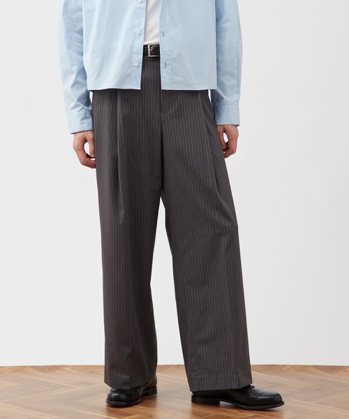 B.C STOCK(ベーセーストック)の「ワイドストレートスラックス / ショート丈・ロング丈対応 【ZOZOTOWN限定アイテム】(スラックス・メンズ・ブラック/グレー系その他2/ネイビー×ホワイト/ネイビー/ダークグレー・L-Long/XL-Short/XS-Short/XS-Regular/XS-Long/S-Short/S-Regular/S-Long/M-Short/M-Regular/M-Long/L-Short/L-Regular/XL-Regular/XL-Long)」の15枚目の写真