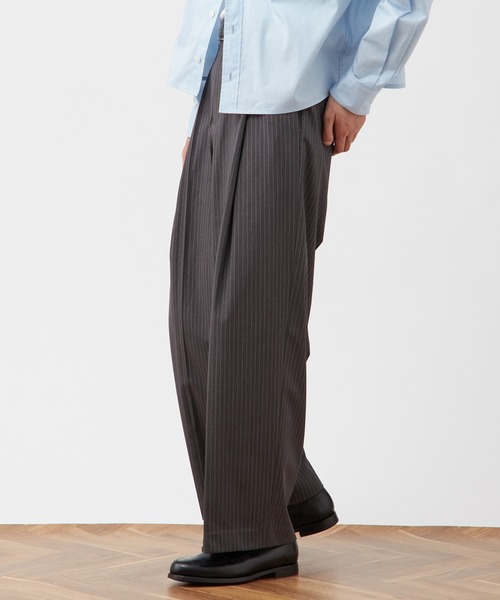 B.C STOCK(ベーセーストック)の「ワイドストレートスラックス / ショート丈・ロング丈対応 【ZOZOTOWN限定アイテム】(スラックス・メンズ・ブラック/グレー系その他2/ネイビー×ホワイト/ネイビー/ダークグレー・L-Long/XL-Short/XS-Short/XS-Regular/XS-Long/S-Short/S-Regular/S-Long/M-Short/M-Regular/M-Long/L-Short/L-Regular/XL-Regular/XL-Long)」の16枚目の写真