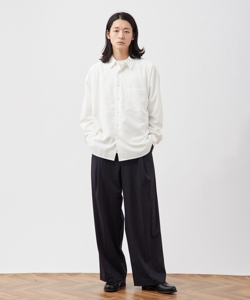 B.C STOCK(ベーセーストック)の「ワイドストレートスラックス / ショート丈・ロング丈対応 【ZOZOTOWN限定アイテム】(スラックス・メンズ・ブラック/グレー系その他2/ネイビー×ホワイト/ネイビー/ダークグレー・L-Long/XL-Short/XS-Short/XS-Regular/XS-Long/S-Short/S-Regular/S-Long/M-Short/M-Regular/M-Long/L-Short/L-Regular/XL-Regular/XL-Long)」の22枚目の写真