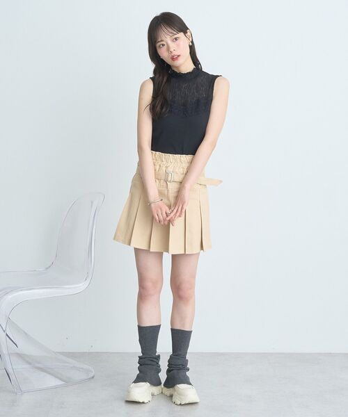 earth music&ecology（アースミュージックアンドエコロジー）の「レースドッキングタンクトップ（タンクトップ・レディース・オレンジ系その他/グレー/ブラック/アイボリー・M/S）」の8枚目の写真