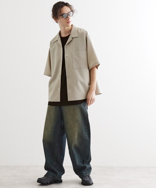 tk.TAKEO KIKUCHI(ティーケータケオキクチ)の「◆【セットアップ対応】テッククレープシャツ(シャツ/ブラウス・メンズ・チャコールグレー/ライトベージュ/ブラック/ブルー・04/03/02/01)」の15枚目の写真