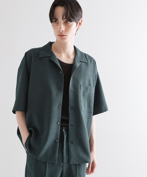 tk.TAKEO KIKUCHI(ティーケータケオキクチ)の「◆【セットアップ対応】テッククレープシャツ(シャツ/ブラウス・メンズ・チャコールグレー/ライトベージュ/ブラック/ブルー・04/03/02/01)」の18枚目の写真