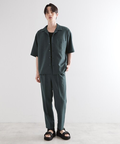 tk.TAKEO KIKUCHI(ティーケータケオキクチ)の「◆【セットアップ対応】テッククレープシャツ(シャツ/ブラウス・メンズ・チャコールグレー/ライトベージュ/ブラック/ブルー・04/03/02/01)」の20枚目の写真