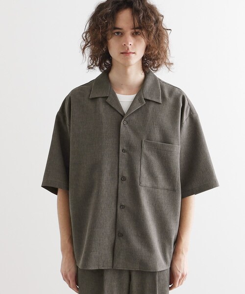 tk.TAKEO KIKUCHI(ティーケータケオキクチ)の「◆【セットアップ対応】テッククレープシャツ(シャツ/ブラウス・メンズ・チャコールグレー/ライトベージュ/ブラック/ブルー・04/03/02/01)」の22枚目の写真