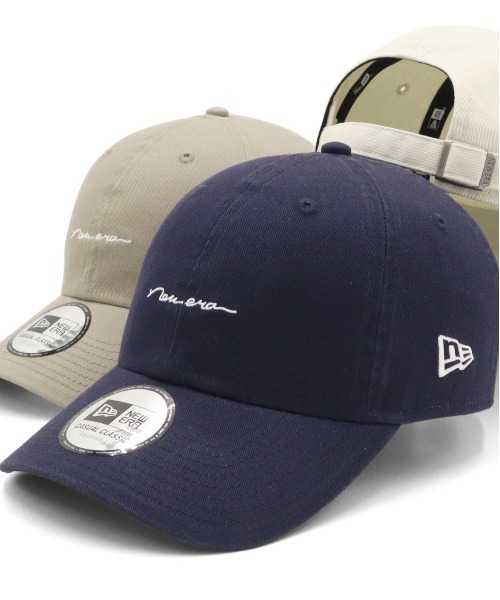NEW ERA（ニューエラ）の「ニューエラキャップ カジュアルクラシック 手書き風ロゴ ONSPOTZ別注（キャップ・メンズ・グレー/ホワイト/ブラウン/ブラック/ベージュ/ネイビー・FREE）」の6枚目の写真