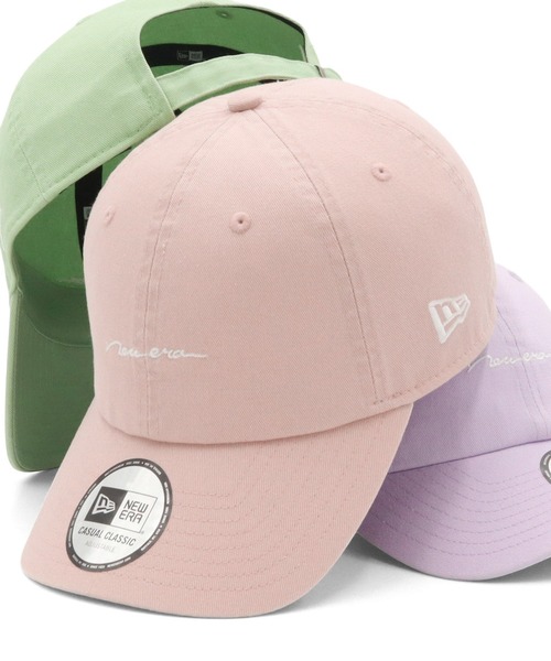 NEW ERA(ニューエラ)の「ニューエラキャップ カジュアルクラシック 手書き風ロゴ ONSPOTZ別注(キャップ・レディース・グレー/ホワイト/ブラウン/ブラック/ベージュ/ネイビー/ピンク/グリーン/パープル・FREE)」の9枚目の写真