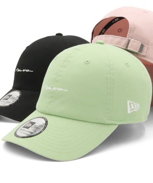 NEW ERA(ニューエラ)の「ニューエラキャップ カジュアルクラシック 手書き風ロゴ ONSPOTZ別注(キャップ・レディース・グレー/ホワイト/ブラウン/ブラック/ベージュ/ネイビー/ピンク/グリーン/パープル・FREE)」の6枚目の写真