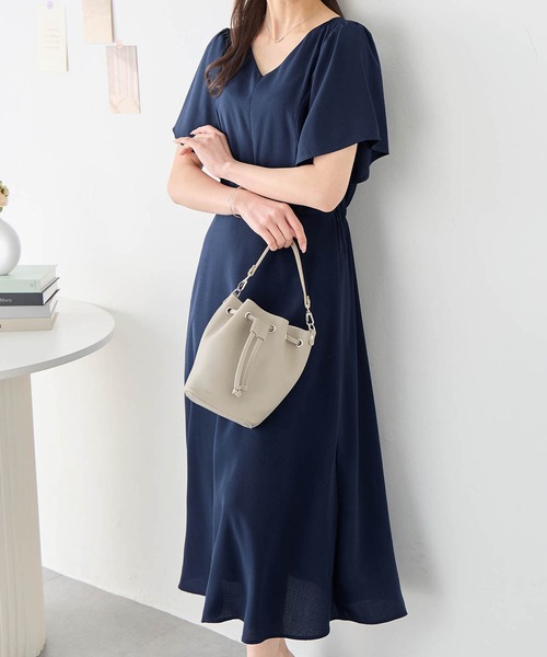 alotta(アロッタ)の「骨格別ワンピ【ストレート】(ワンピース・レディース・ネイビー/ピンク・3L/LL/L/M)」の2枚目の写真