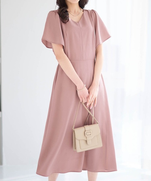 alotta(アロッタ)の「骨格別ワンピ【ストレート】(ワンピース・レディース・ネイビー/ピンク・3L/LL/L/M)」の1枚目の写真