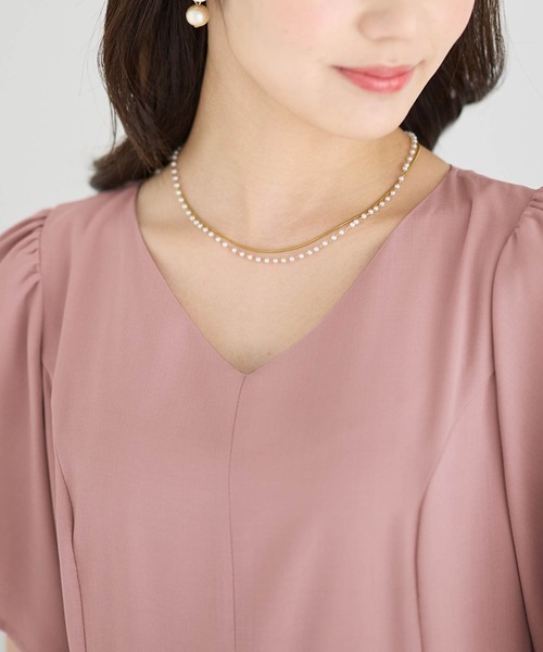 alotta(アロッタ)の「骨格別ワンピ【ストレート】(ワンピース・レディース・ネイビー/ピンク・3L/LL/L/M)」の3枚目の写真