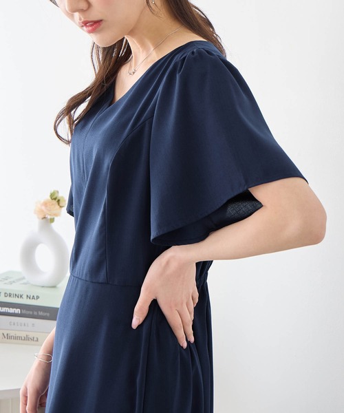 alotta(アロッタ)の「骨格別ワンピ【ストレート】(ワンピース・レディース・ネイビー/ピンク・3L/LL/L/M)」の14枚目の写真