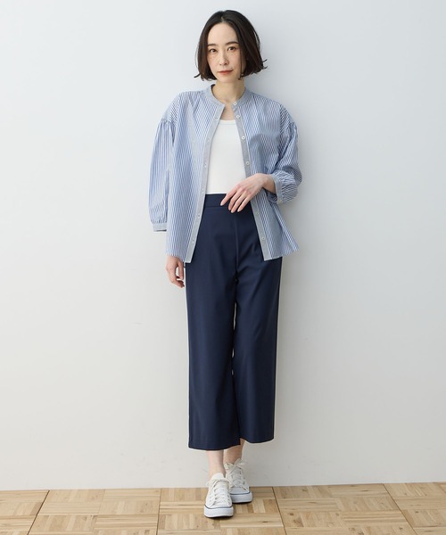 DECOY SINCE 1981(デコイシンスイチキュウハチイチ)の「【2025年夏】ストレッチワイドパンツ(スラックス・レディース・ベージュ/ネイビー・70/64/67)」の10枚目の写真