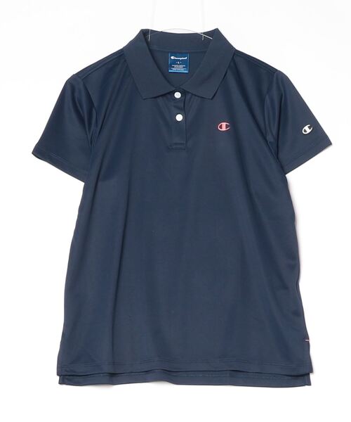 Champion(チャンピオン)の「チャンピオン SHORT SLEEVE POLO SHIRT_(ポロシャツ・レディース・ネイビー/ホワイト・M/L)」の1枚目の写真