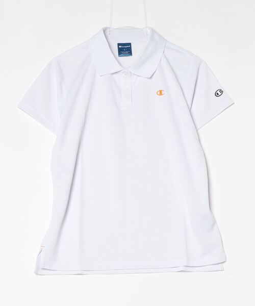Champion(チャンピオン)の「チャンピオン SHORT SLEEVE POLO SHIRT_(ポロシャツ・レディース・ネイビー/ホワイト・M/L)」の2枚目の写真